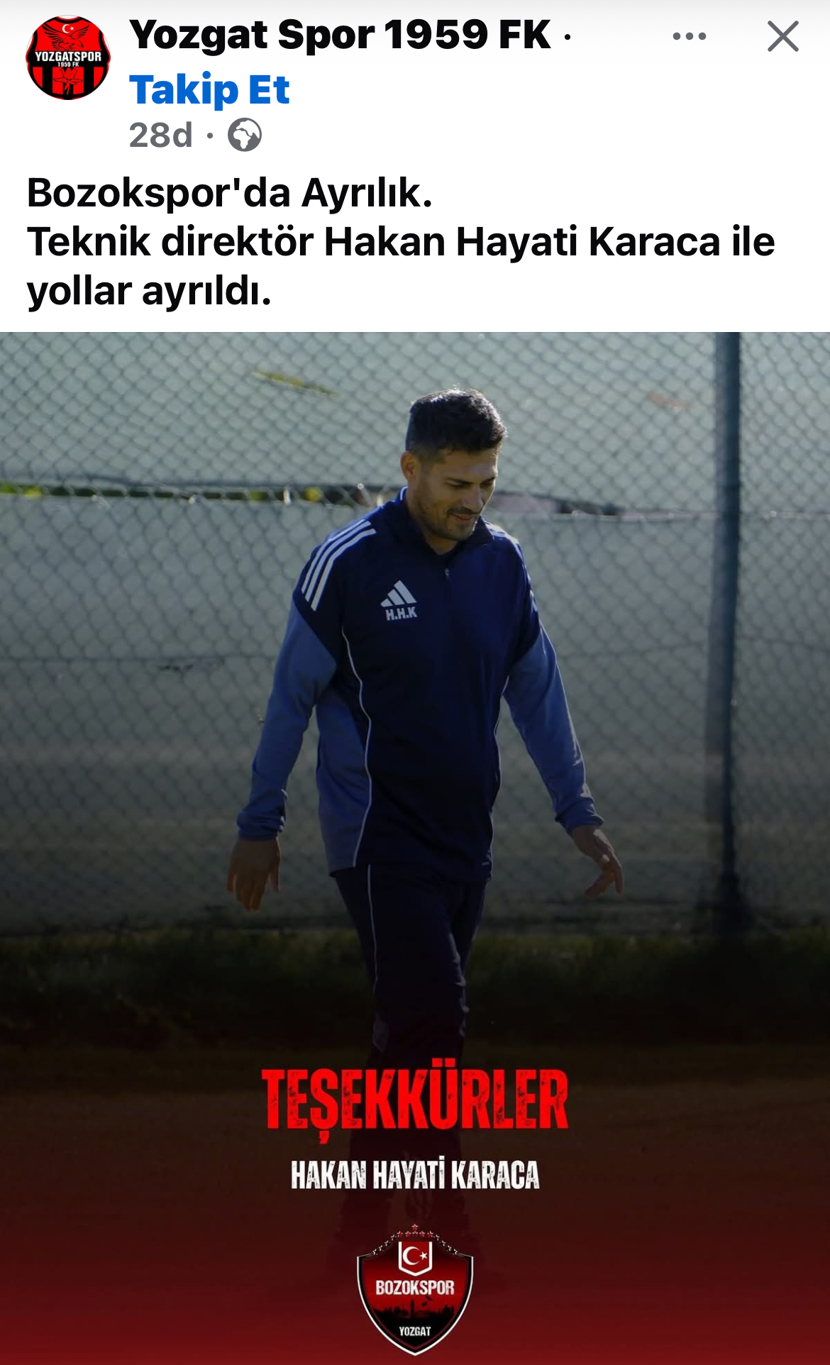 Bozokspor’da Ayrılık Rüzgarı