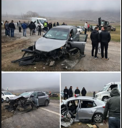 Yozgat’ta İki Otomobil Çarpıştı, 1 Ölü, 5 Yaralı