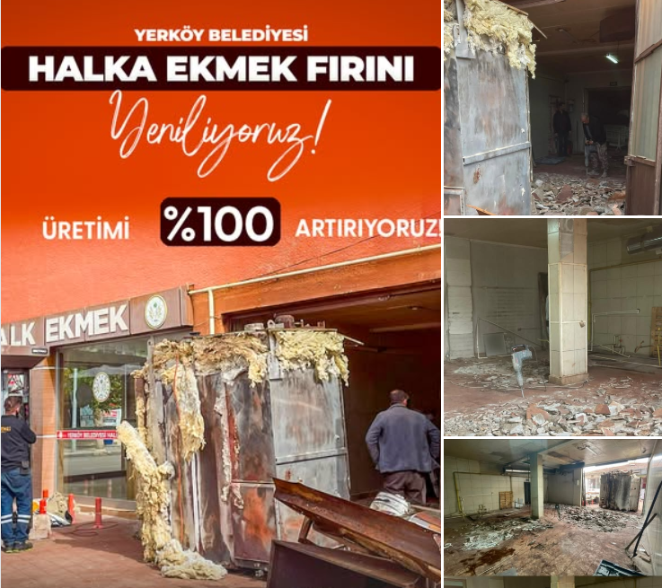 Yerköy Belediyesi Halk Ekmek Fırını Yenileniyor