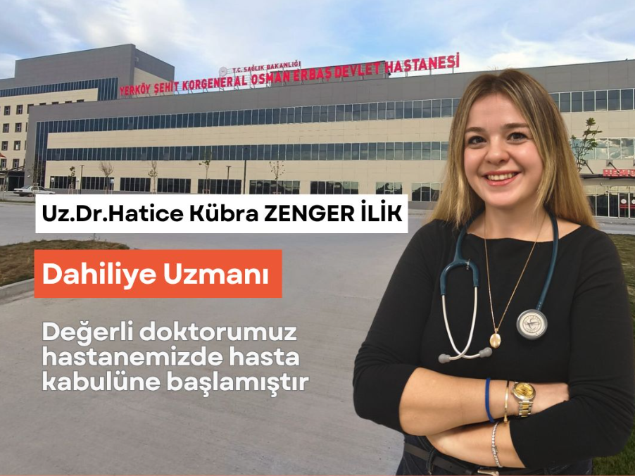 Yerköy Devlet Hastanesi’nde Dahiliye Uzmanı Göreve Başladı