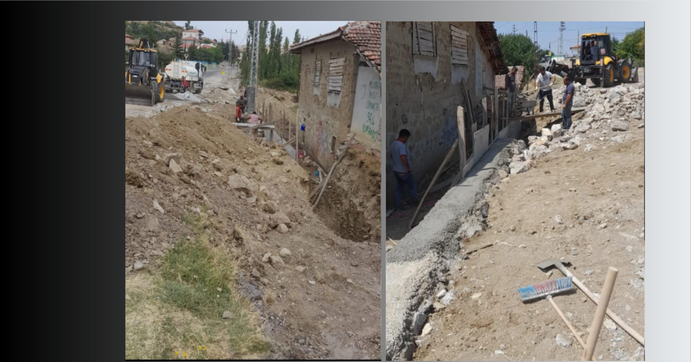 Özükavak'ta Caddeler Düzenleniyor