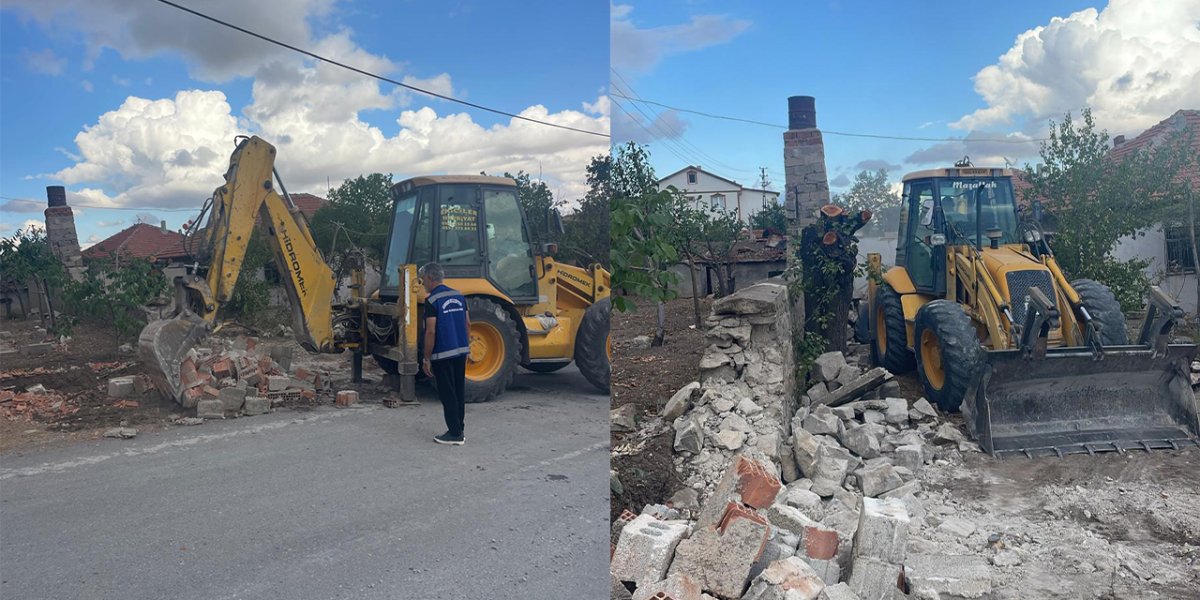 Sorgun'da Kaçak Yapılar Yıkılıyor